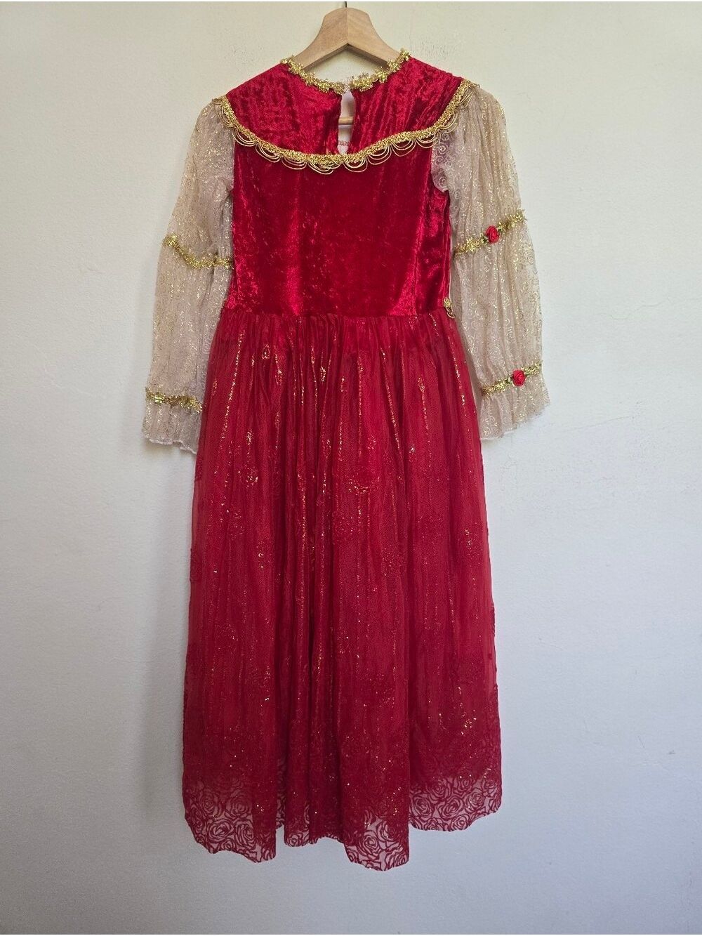 Walt Disney World Deluxe Belle Princess Costume Dress Girls L 10-12 - Picture 14 of 17